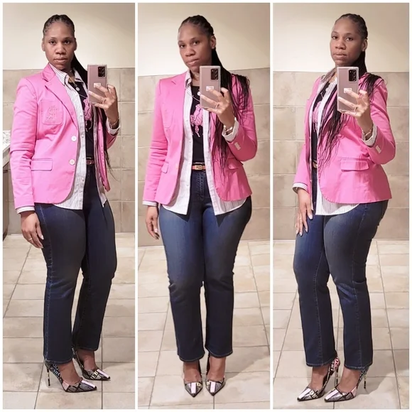 Ralph Lauren Pink Blazer Suit Jacket Classic Design - Picture 5 of 7